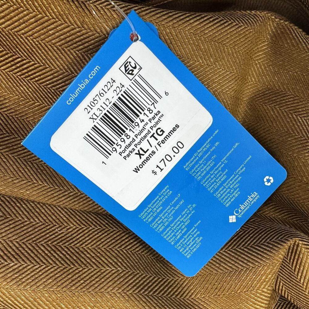 Columbia Women's Brown Hooded Rain Jacket - Picture 15 of 15